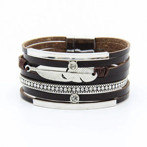 Ethnic Style Multi-Layer Leather Bracelet Bangle
