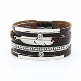 Ethnic Style Multi-Layer Leather Bracelet Bangle