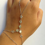 Boho Charm Bracelet for Women - Rhinestone Friendship Bracelet