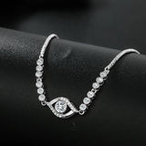 Sparkly Evil Eye CZ Crystal Toggle Bracelet