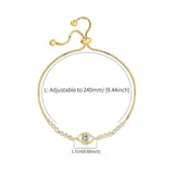 Sparkly Evil Eye CZ Crystal Toggle Bracelet