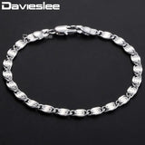 585 Rose Yellow Snail Chain Bracelet 4mm GB263A