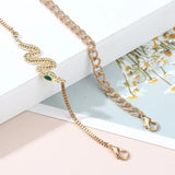 Snake Bracelet Set Women Jewelry Golden Alloy Chain Personalized Hand Jewelry