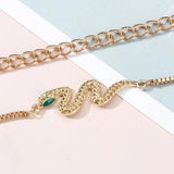 Snake Bracelet Set Women Jewelry Golden Alloy Chain Personalized Hand Jewelry
