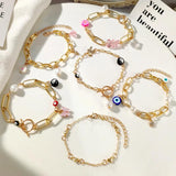 Bohemia Chain Bracelet Pearl Yin Yang Butterfly Charm On Hand Y2K Jewelry