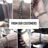 Classic Chain Link Men Bracelet Stainless Steel Motorcycle Bracelets