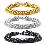 Classic Chain Link Men Bracelet Stainless Steel Motorcycle Bracelets