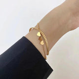 Korea High Titanium Steel Love Double Bracelet
