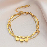 Korea High Titanium Steel Love Double Bracelet