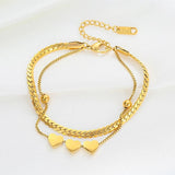 Korea High Titanium Steel Love Double Bracelet
