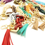 Colorful Tassel Keychain Acrylic Chain Bracelet Charms