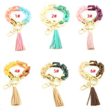 Colorful Tassel Keychain Acrylic Chain Bracelet Charms