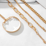 4 pcst Multilayer Thunder Chain Bracelet Set Women's Jewelry