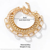 4 pcst Multilayer Thunder Chain Bracelet Set Women's Jewelry