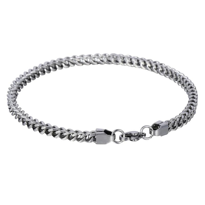 3mm Stainless Steel Ball Foxtail Box Chain Bracelet for Men 8inch DKB467