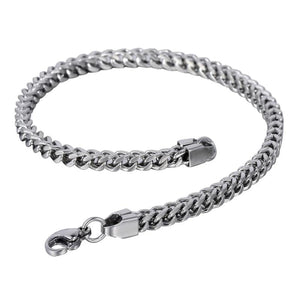 3mm Stainless Steel Ball Foxtail Box Chain Bracelet for Men 8inch DKB467