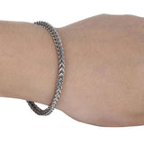3mm Stainless Steel Ball Foxtail Box Chain Bracelet for Men 8inch DKB467