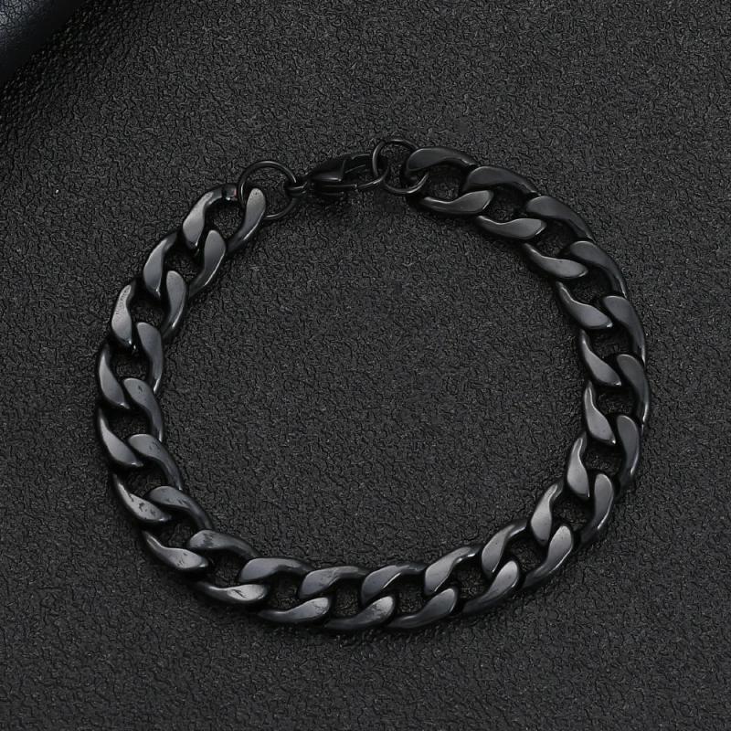 8/10MM 316L Stainless Steel Plated Chain Bracelet for Men