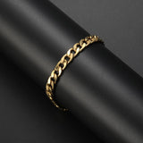 8/10MM 316L Stainless Steel Plated Chain Bracelet for Men