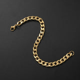 8/10MM 316L Stainless Steel Plated Chain Bracelet for Men