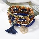 Vintage Bohemia Multi-layer Love Heart Braid Leather Bracelet