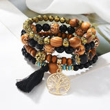 Vintage Bohemia Multi-layer Love Heart Braid Leather Bracelet