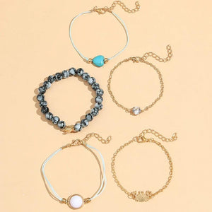 Bohemia Turquoise Tortoise Crab Bracelet Set for Women