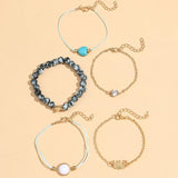Bohemia Turquoise Tortoise Crab Bracelet Set for Women