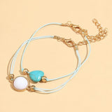 Bohemia Turquoise Tortoise Crab Bracelet Set for Women