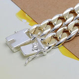 Men's 10MM Silver Bracelet Jewelry H091
