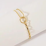 Stainless Steel Geometric Beads Chain Bracelet Unisex