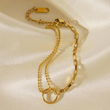 Stainless Steel Geometric Beads Chain Bracelet Unisex