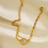 Stainless Steel Geometric Beads Chain Bracelet Unisex