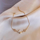 Zeojrlly Arrival Bracelets Women Metal Bezel Setting Round Link Chain