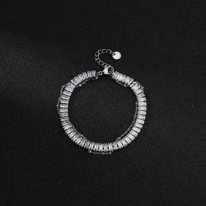 Zircon Stainless Steel Bracelet Double Chain Life Tree Bracelet