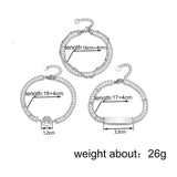 Zircon Stainless Steel Bracelet Double Chain Life Tree Bracelet