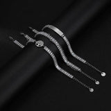 Zircon Stainless Steel Bracelet Double Chain Life Tree Bracelet