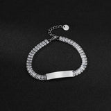 Zircon Stainless Steel Bracelet Double Chain Life Tree Bracelet