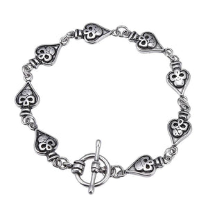 Punk Spades Skull Bangles & Bracelets for Men Stainless Steel Charm Bracelets