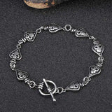 Punk Spades Skull Bangles & Bracelets for Men Stainless Steel Charm Bracelets