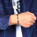 Punk Spades Skull Bangles & Bracelets for Men Stainless Steel Charm Bracelets