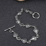 Punk Spades Skull Bangles & Bracelets for Men Stainless Steel Charm Bracelets