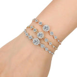 Round Shape Gradual Change Zirconia Bracelet