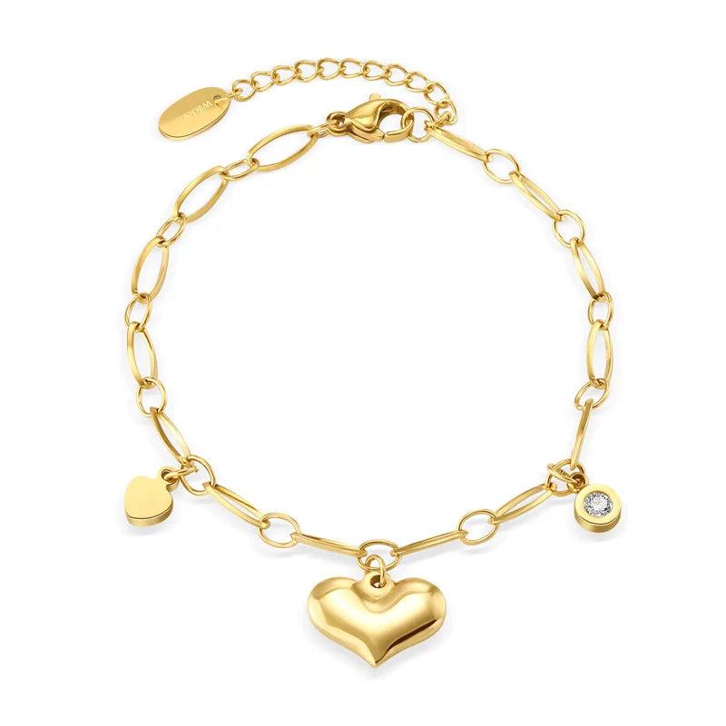Sweet High Love Titanium Steel Bracelet Party Women Jewelry