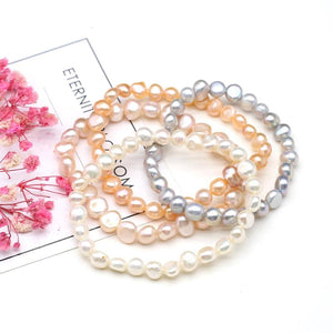 Freshwater Pearl Round Beads Bracelet for DIY Jewelry Making