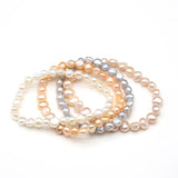 Freshwater Pearl Round Beads Bracelet for DIY Jewelry Making