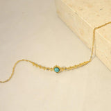 Turquoise Stone Cross Stainless Steel Bracelet Bangle for Women