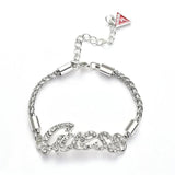 Alphabet Women Bracelet Rhinestones Gothic Weave Bangles Boho Accessories