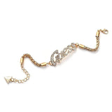 Alphabet Women Bracelet Rhinestones Gothic Weave Bangles Boho Accessories