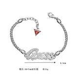Alphabet Women Bracelet Rhinestones Gothic Weave Bangles Boho Accessories